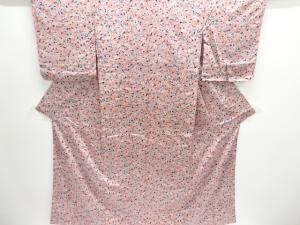 未使用品　花模様小紋着物